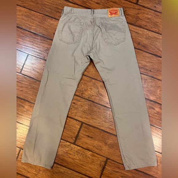 Levi’s 505 jeans khaki pants mens 35x33 (tag 36x34) tan brown Straight white tag - Picture 1 of 10